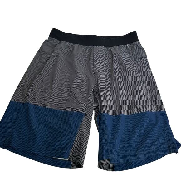 Lululemon Short Mens Medium Gray Train To Beach Stretch Lined Swim Trunks Size M - Picture 1 of 12